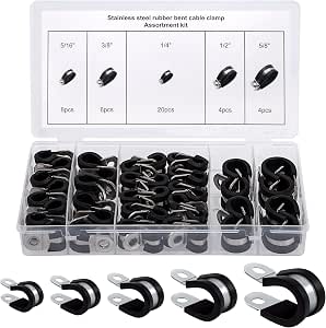 10x Morsetti per tubi in acciaio inox 12-20mm Farfalla Nessun