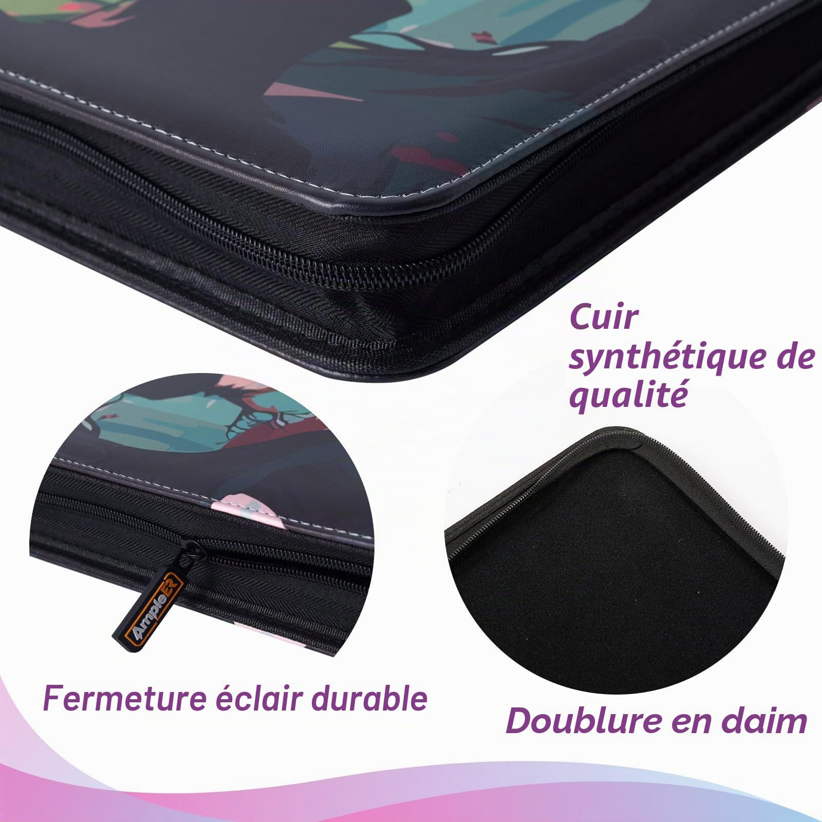 Classeur de cartes à collectionner, 9 pochettes compatibles avec 900 cartes Lorcana, convient pour MTG TCG Storage Display Collection (CR)