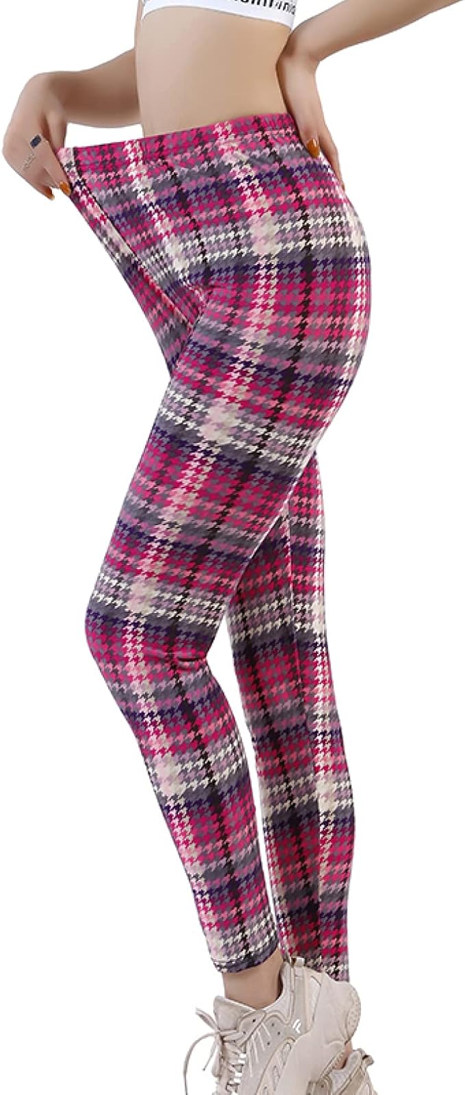 checkered workout leggings