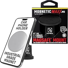 Mob Armor MobNetic Maxx MS - MagSafe Compatible Car Phone Mount w 90 Tilt 360 Rotation Durable Aluminum