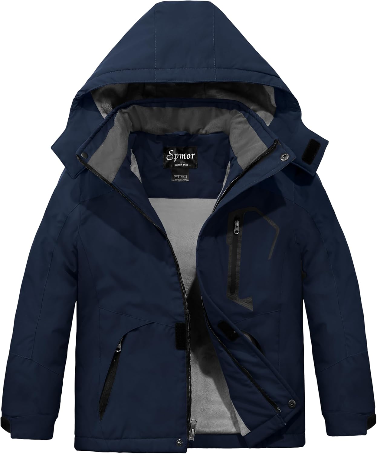 Spmor Boys Waterproof Ski Jacket Warm Coat Windproof Winter Snowboarding Jacket