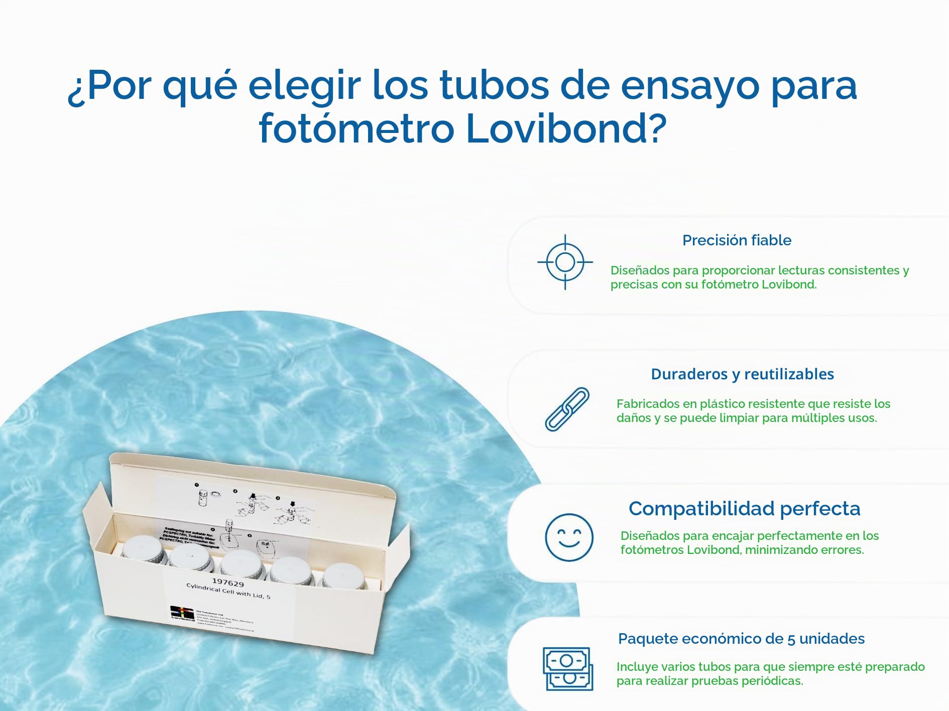 Celdas cilíndricas Lovibond con tapa