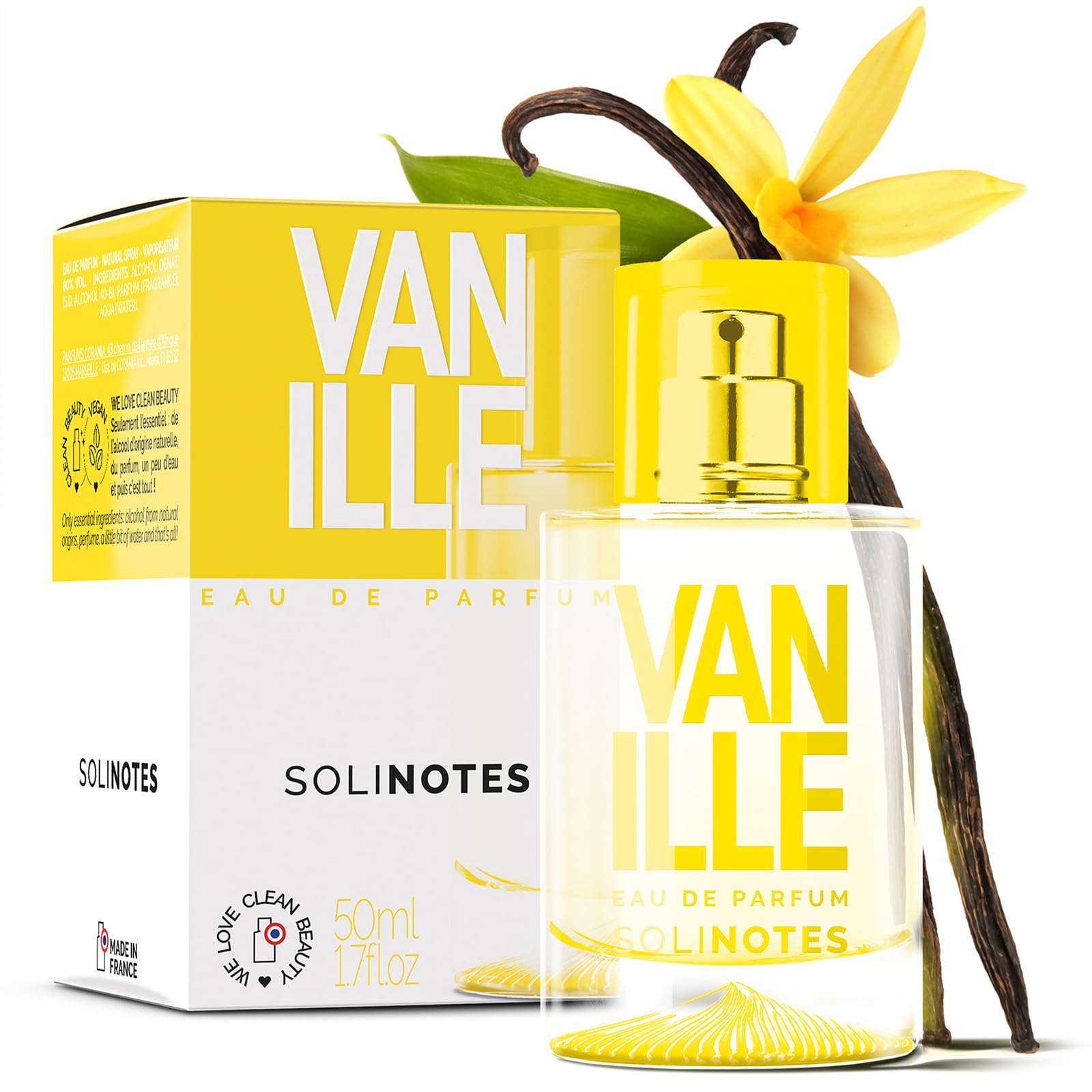 Solinotes Vanilla Perfume for Women & Men, 1.7 Fl Oz/ 50 ML Eau De Parfum, Delicate Flora…