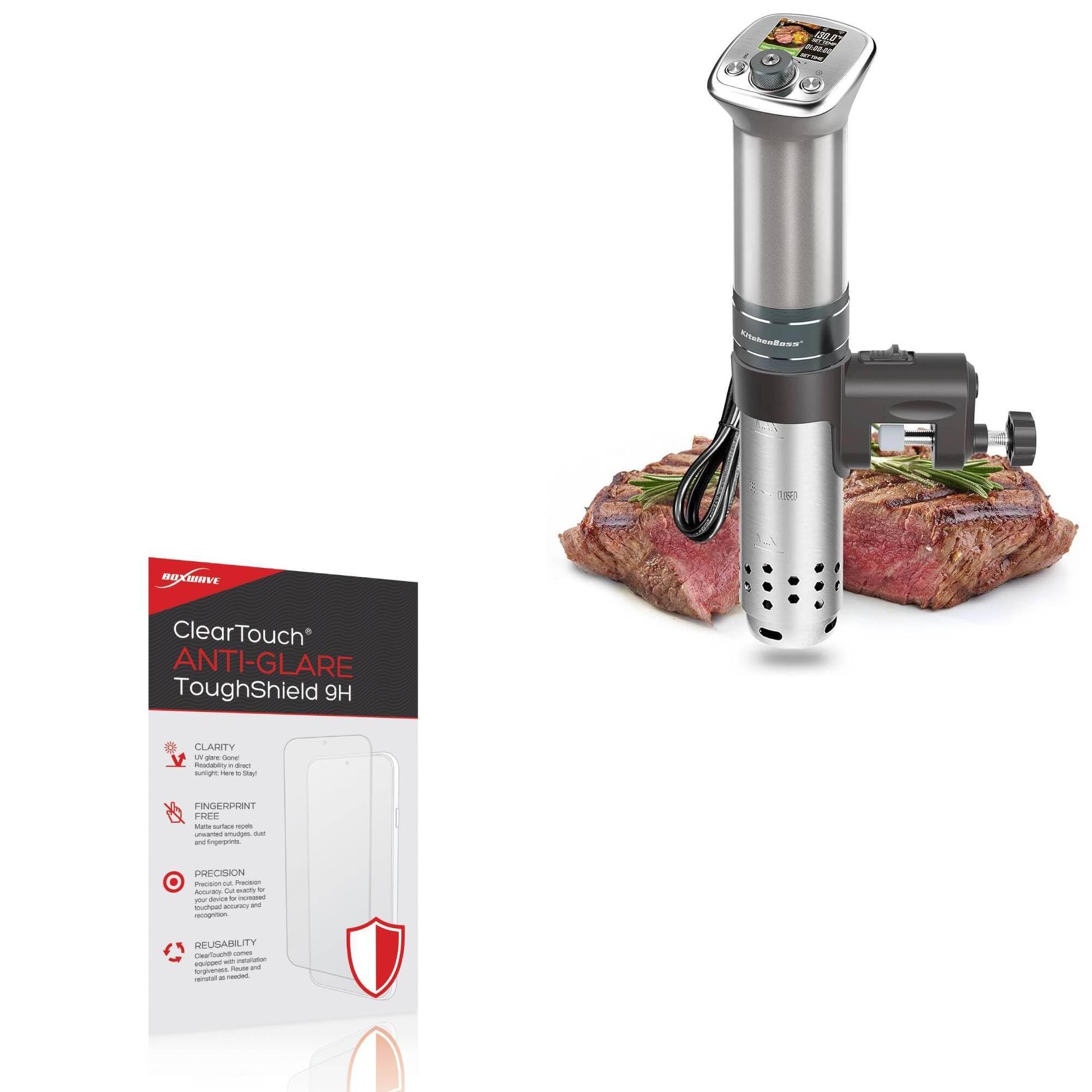 BoxWave Screen Protector Compatible with KitchenBoss Sous Vide G320Px - ClearTouch Anti-Glare ToughShield 9H (2-Pack), Anti-Glare 9H Tough Flexible Film Screen Protector