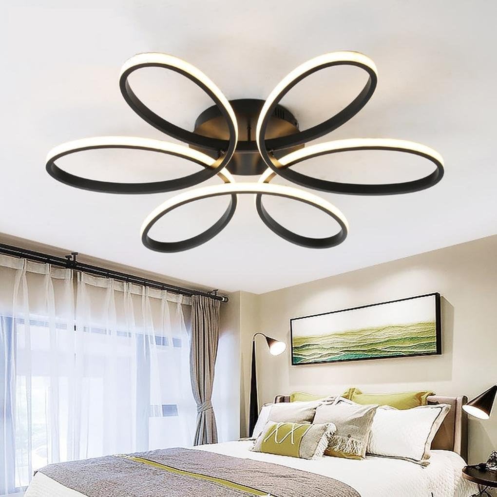 LED Ceiling Lamp Bedroom Simple Modern Atmosphere Living Room Lights Warm And Romantic Home Creative Fashion Study Ceiling Lights , Dimming + Remote Contro