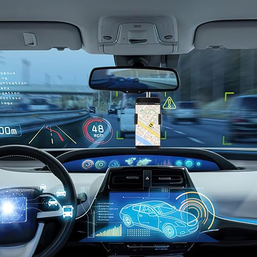 Miniatura 8 de VOSAREA 8 Pcs Car Phone Holder Rear View Mirror Phone Holder Phone Holder for Car Cell Phone Holder Car Phone Mount for Car Rearview Mirror Phone