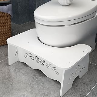 Squatting Toilet Stool for Adults, Poop Stool for Squatting Posture, Sturdy Toilet Step Stool, Steps Squat Stool Detachable Wood-Plastic Composites, Environmentally Friendly Materials, Easy to Wash