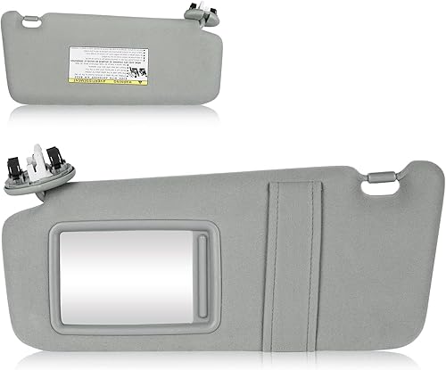 Visera solar con luz para Toyota Camry 2007-2011 con techo solar, lado izquierdo del conductor gris parasol de repuesto 74320-06800-B0