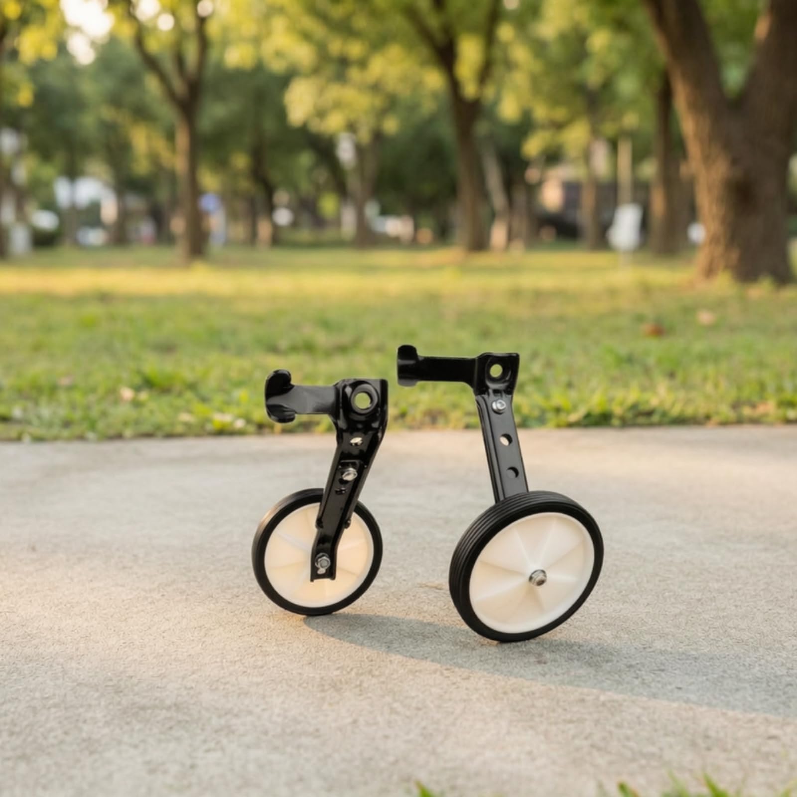 Ruedas de Entrenamiento para Bicicleta con Soportes Estabilizadores Kit Completo Accesorios de Montaje Material Metálico Resistente y Plástico