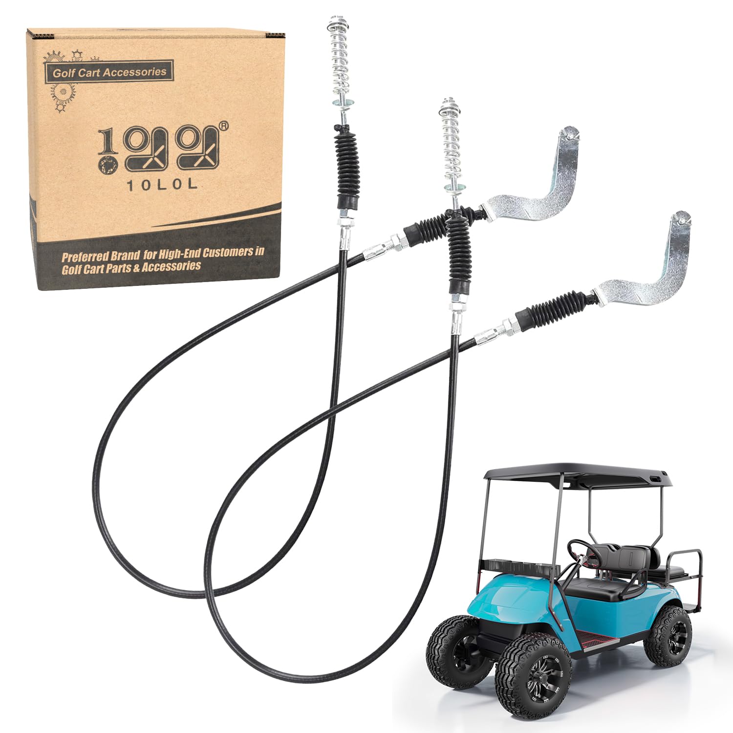 10L0L Forward & Reverse Transmission Shift Cable Assembly for EZGO TXT ST350 / ST480 Workhorse 1996-2001 Golf Cart, OEM# 72341-G01, Length 45.3"(2