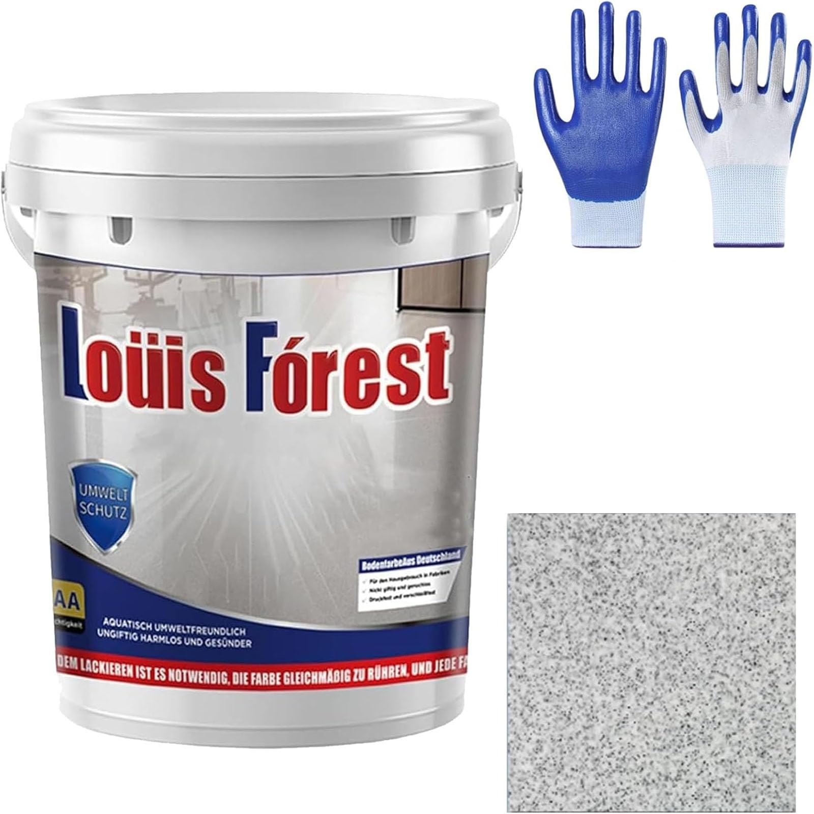 2026 NEW Epoxy Floor Paint,Epoxy Colored Sand Floor Paint 352Oz, High-gloss Marble Effect Coating, Garage Floors Painting, Covers Approximately 60 to 68 Sq Ft (Grey-1,70oz/2kg)