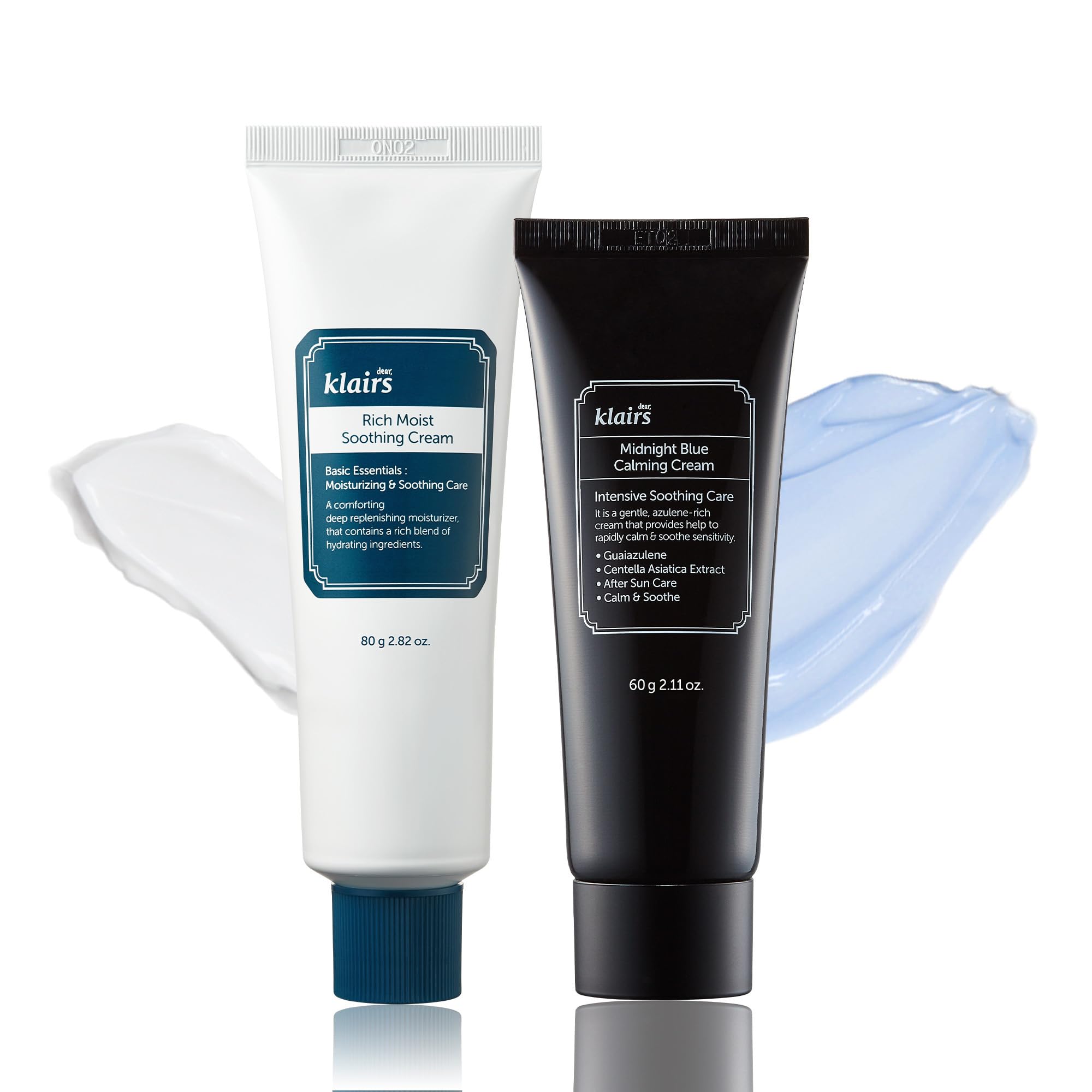 Blue Comforting Duo | Calming&Rich Moist Soothing Creams for Deep Moisture, Korean Skin Care for Dry, Sensitive Skin