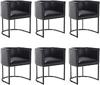 Vista 15 de Silla de Comedor Tapizada, Sillón Lateral Moderno Tipo Barril Tapizado, Sillas de Comedor Tapizadas, Cómodo Sillón, Silla Lateral de Cocina