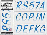 Vista 110 de Stiffie Whipline - Calcomanías de identificación alfanuméricas, adhesivos de números de registro para barcos y embarcaciones personales