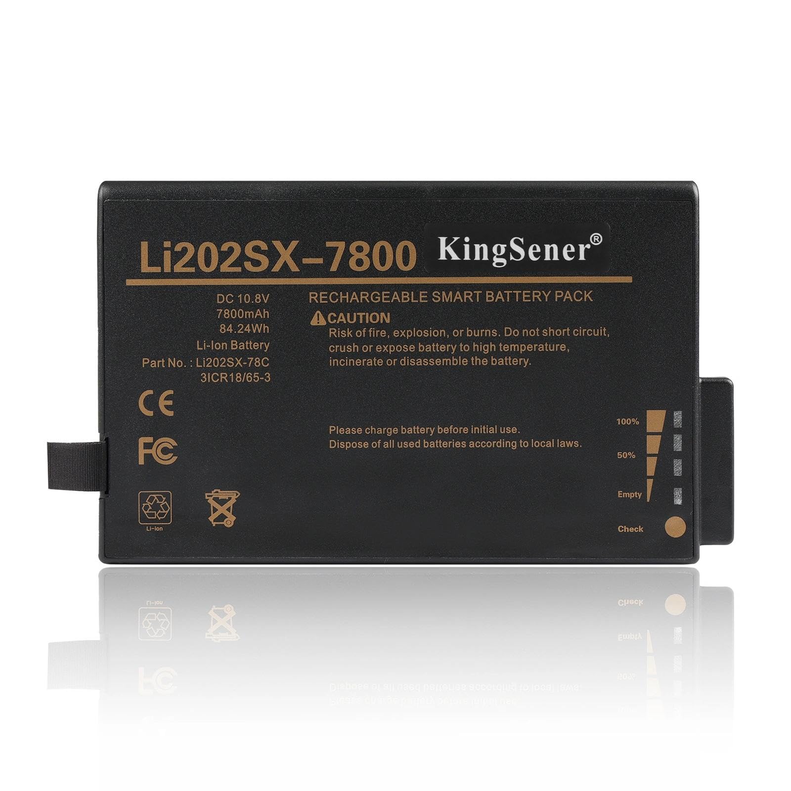 Li202SX-7800 - Batteria di ricambio per monitor aerosol TSI AEROTRAK APC 9510-02, DustTrak II 8530 8531, DRX 8533