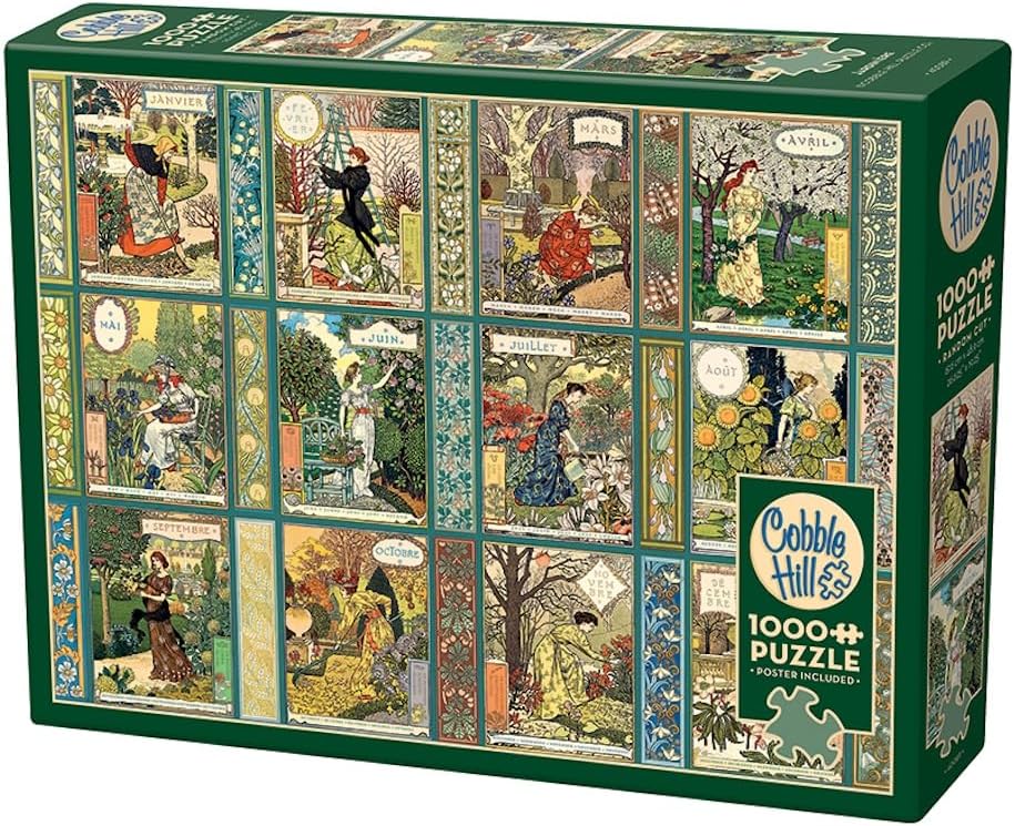 Cobble Hill 1000 Piece Puzzle - Jardiniere: A Gardener's Calendar - Sample Poster Included