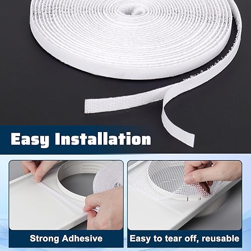 Miniatura 4 de Pearwow Kit de sellado de ventana de CA portátil, protector de pantalla de malla, ajuste universal para la mayoría de placas de sellado de ventana