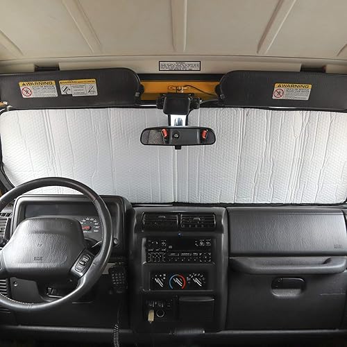 Miniatura 4 de JeCar Parasol plegable de aluminio para Jeep Wrangler JK JKU y Jeep Wrangler TJ LJ 1997-2006