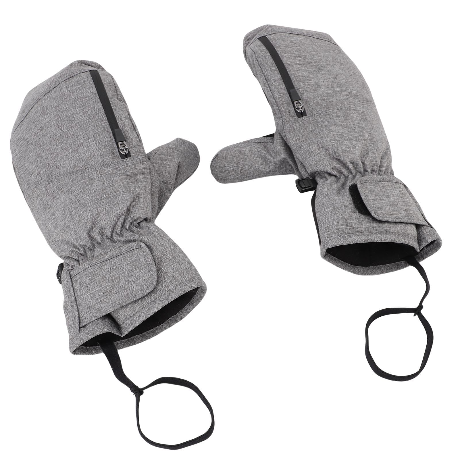 Mitaines de ski imperméables grises en tissu thermique de haute qualité - 8