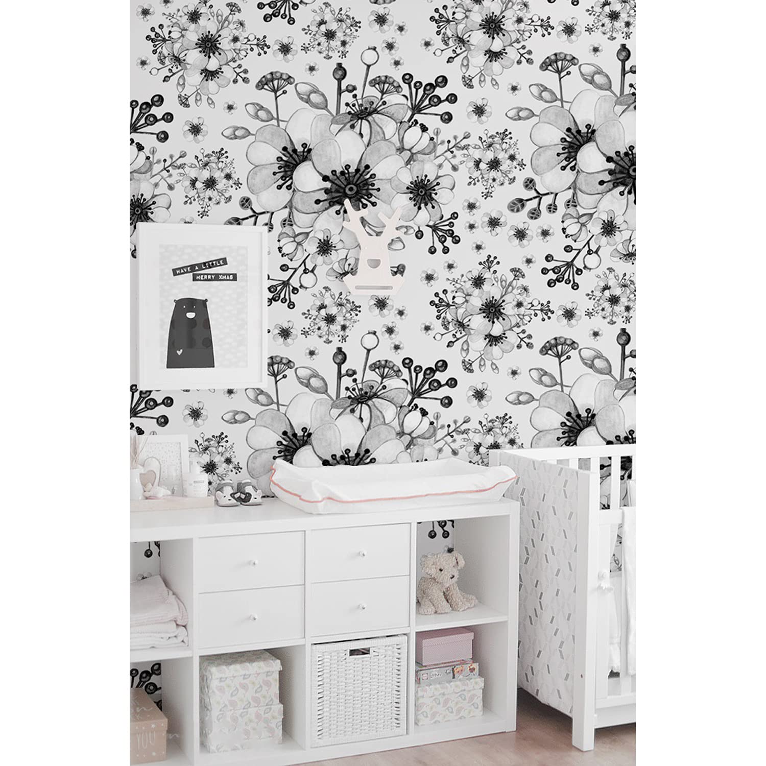 Papiers peints fleurs florales grand format decoration interieure chambre et salon 312x219