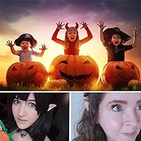 Vista 5 de yuntop 2 pares de orejas de látex para cosplay, hada, duende, duende, elfo, fiesta