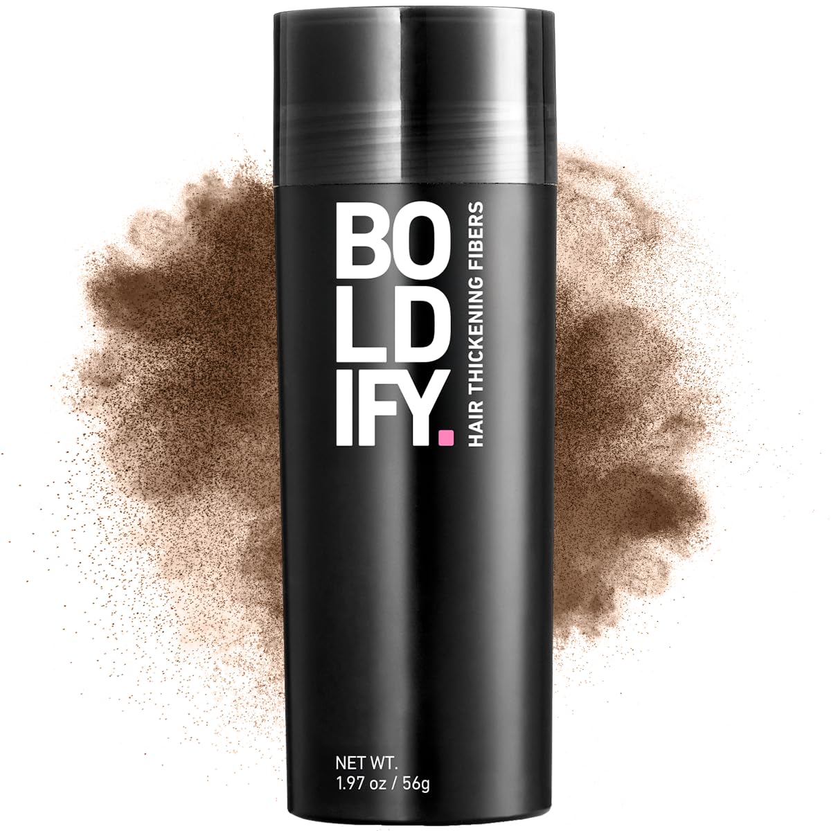 BOLDIFY Hair Fibers (56g) Fill In Fine and Thinning Hair for an Instantly Thicker & Fuller Look - Best Value & Superior Formula -14 Shades for Women & Men - LIGHT BROWN