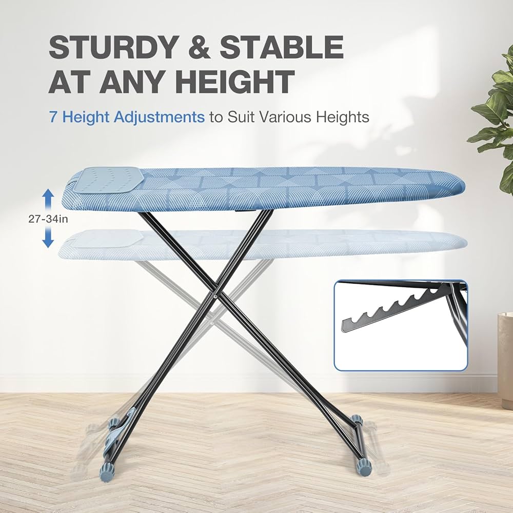 APEXCHASER Ironing Board, Iron Board with Silicon Iron Rest