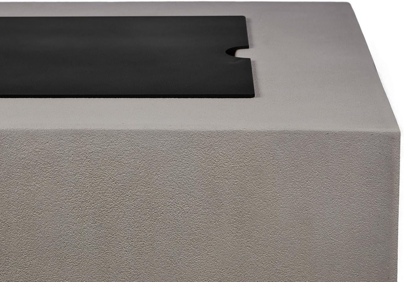 BBQGUYS Signature 15-Inch Rectangle Aluminum Fire Table Lid - Fits 60-Inch Estes Fire Tables - Black - 139-BK