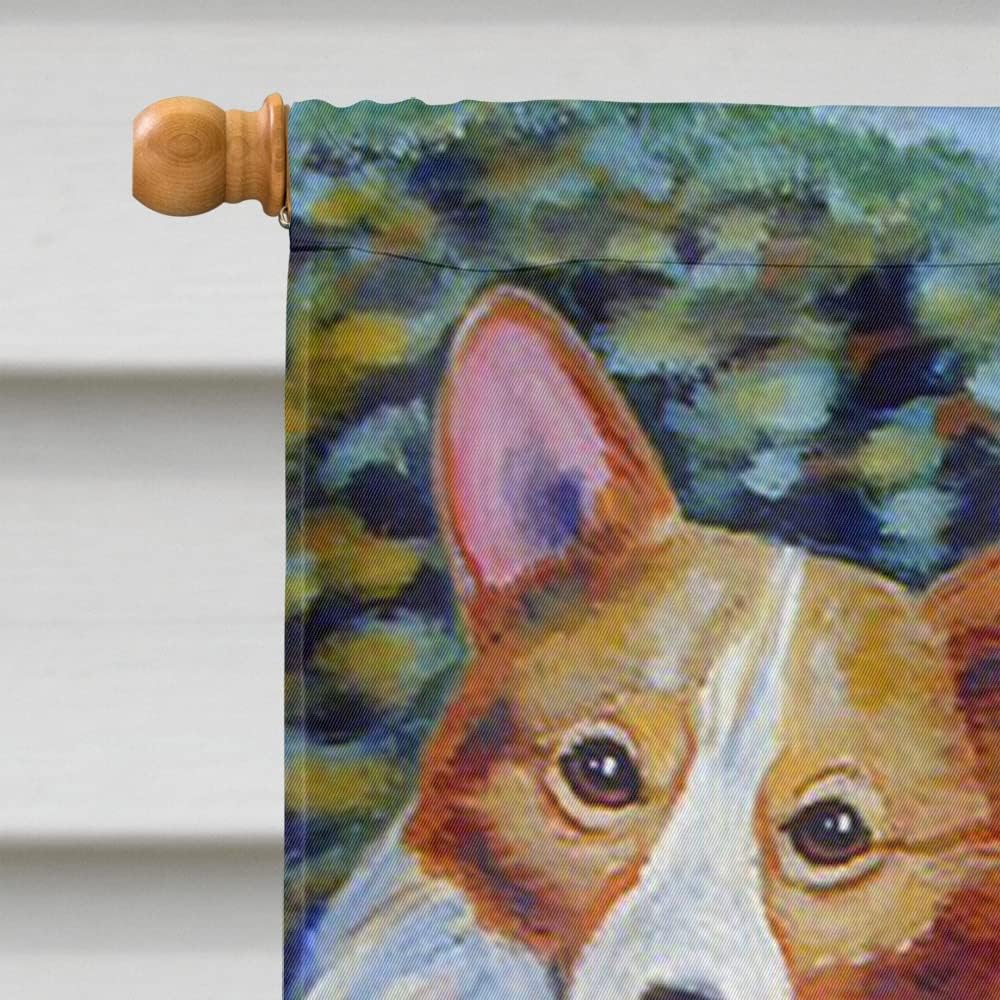 Caroline's Treasures 7094CHF Cardigan and Pembroke Corgi House Flag Large Porch Sleeve Pole Decorative Outside Yard Banner Artwork Wall Hanging, Polyester, House Size, Multicolor