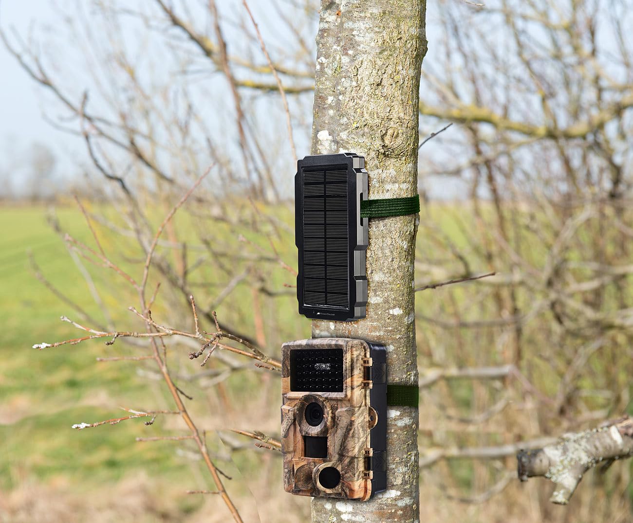 VisorTech Solarpanel Wildkamera: Akku-Solarpanel für Wild- und Outdoor-Kameras, 6 & 12 Volt, 5.000 mAh (Wildkamera 12V, Solar für, 6V)