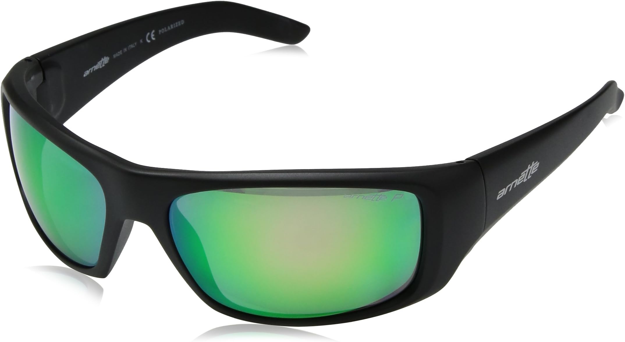 Arnette AN4182 Sunglasses, Matte Black/Polargreymirrorgreen, 62mm