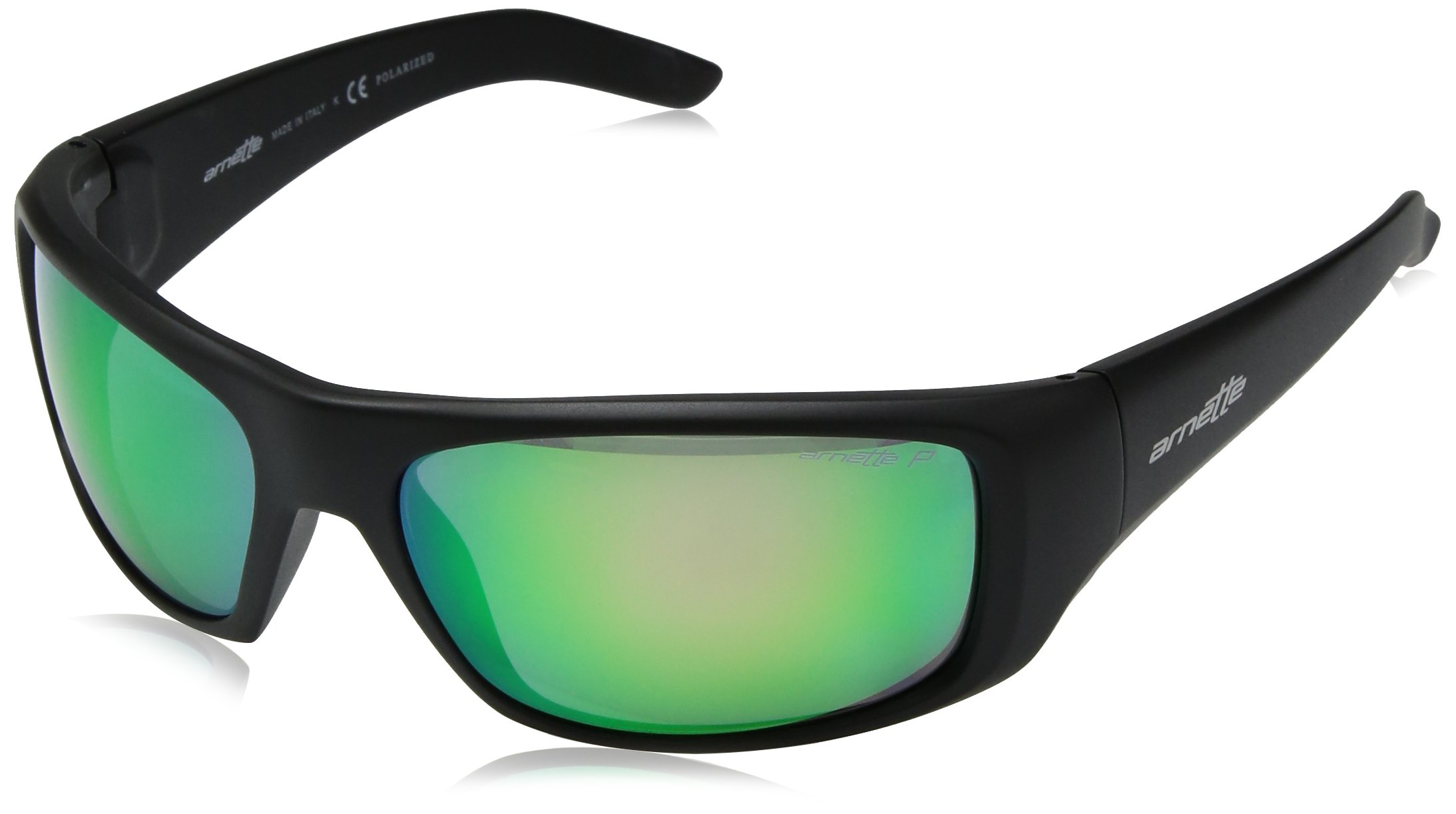 Arnette AN4182 Sunglasses, Matte Black/Polargreymirrorgreen, 62mm