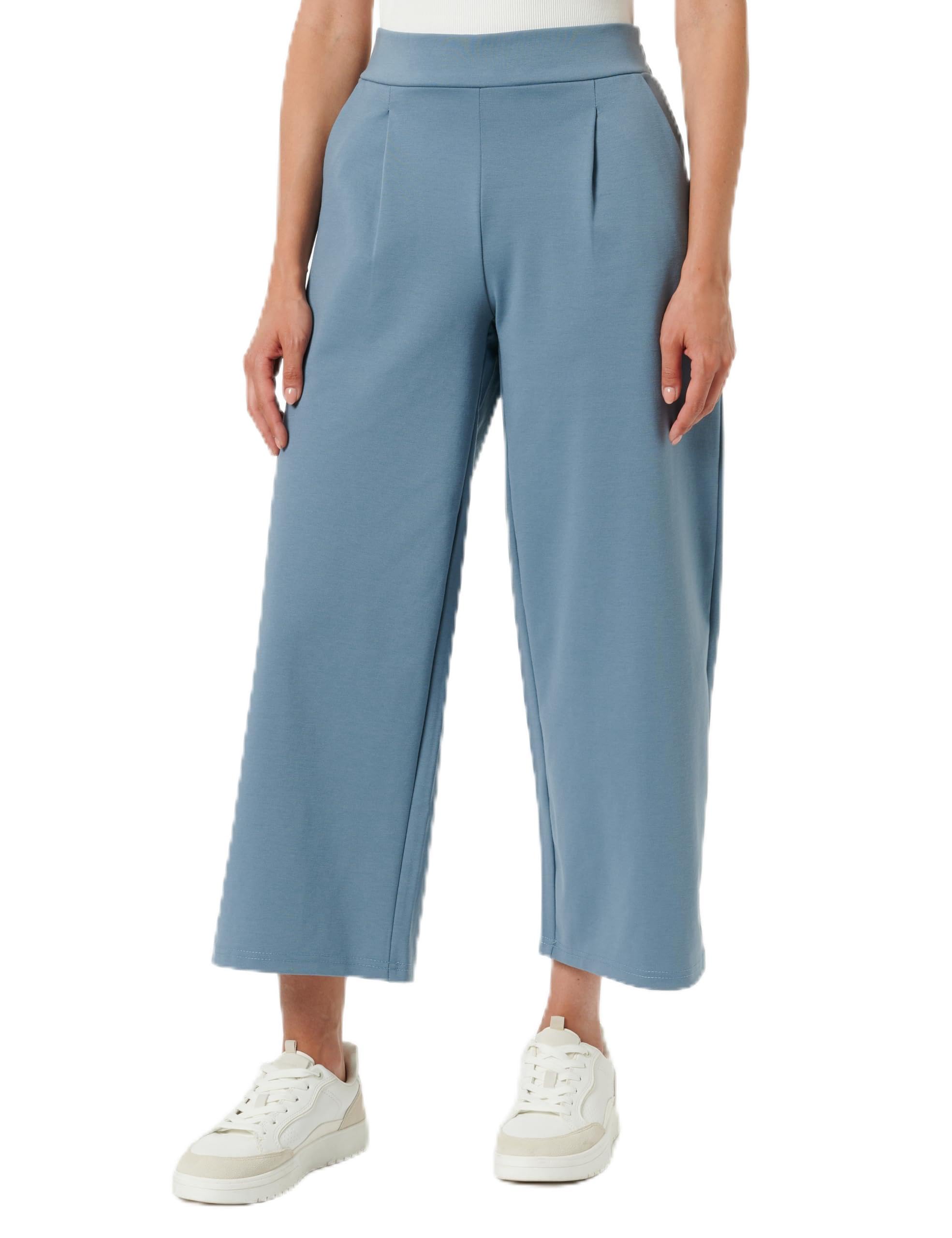 ICHI Women's Ihkate Sus Wide Pa Casual Business Trousers, 184215/Blue Mirage, S
