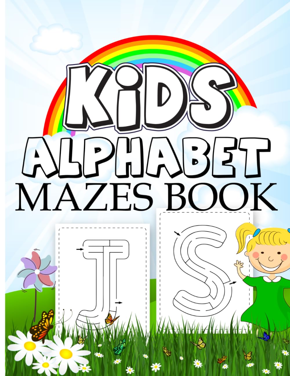 Kids Alphabet Mazes Book: Random Alphabet Mazes Book For Preschool, Kindergarten