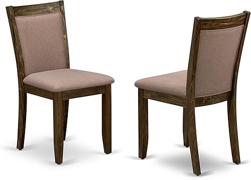 Miniatura 4 de East West Furniture F3MZ5-748 - Juego de mesa de comedor de 5 piezas, incluye una mesa de cocina redonda con pedestal y 4 sillas de comedor Parson