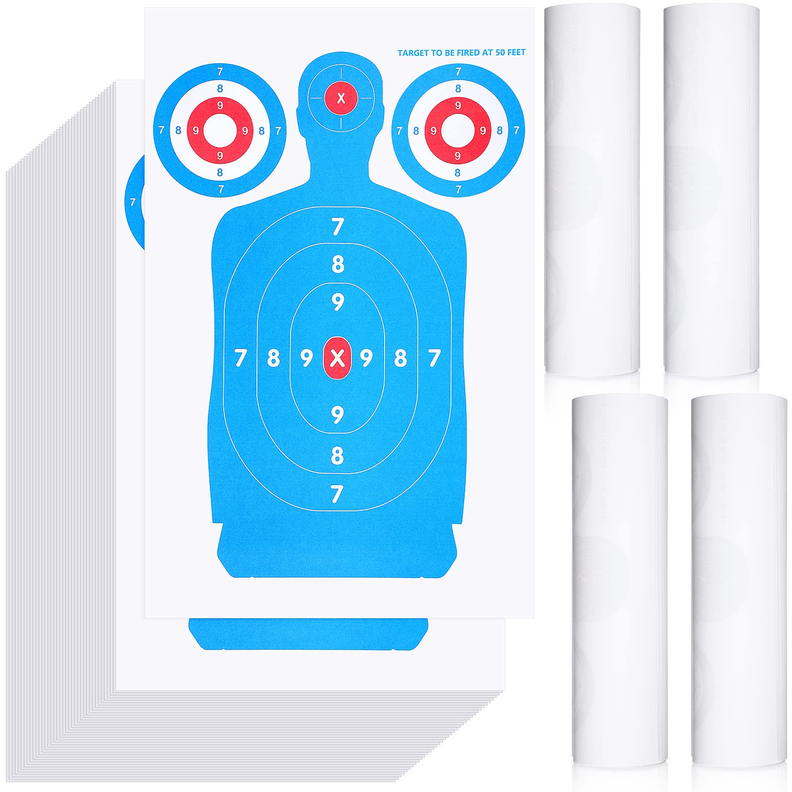 Colarr 200 Sheets Targets Half Body Shape Paper Targets Highly Visible Targets Paper Hunting Targets and Accessories Large Range Silhouette for Indoor Outdoor Practice(17 x 25 Inch)