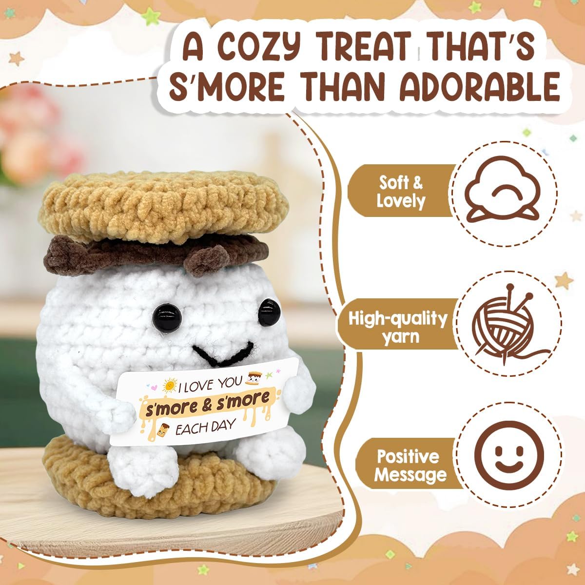 Mini Smore Crochet 2026, Wedding for Couple, Him Her, Cute I Love You Smore Plush, Gift for Mom, Friends & Family, Birthday, Christmas, Valentine’s Day Gift Ideas - Image 3