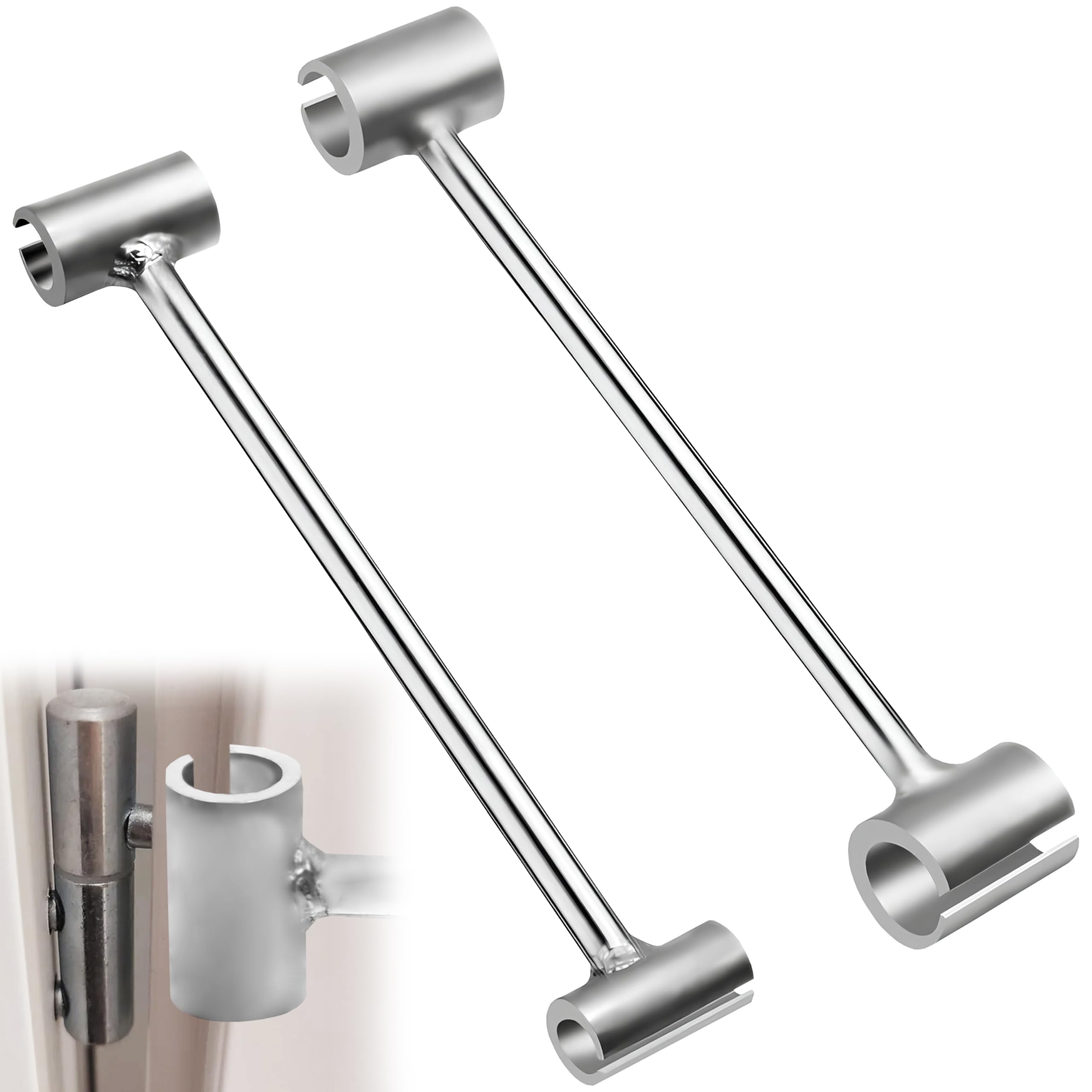 Granatan Adjustable Wrench for Door Hinges, 14-19mm & 23-25mm Heads, Alloy Steel Hinge Adjustment Tool, Non-Slip Grip Residential Door Hinge Wrench