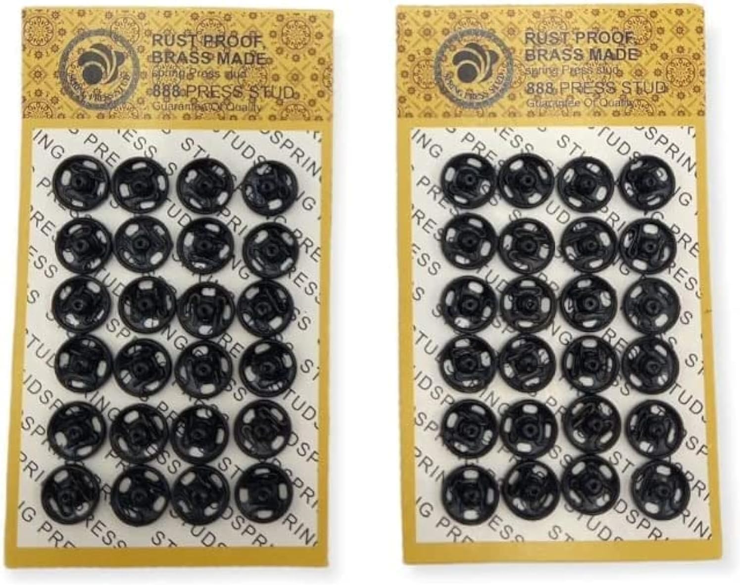 48 Piece-Press Stud Buttons Metal Snap Fasteners Sew On Snap Buttons (8Millimetre- Black Color)