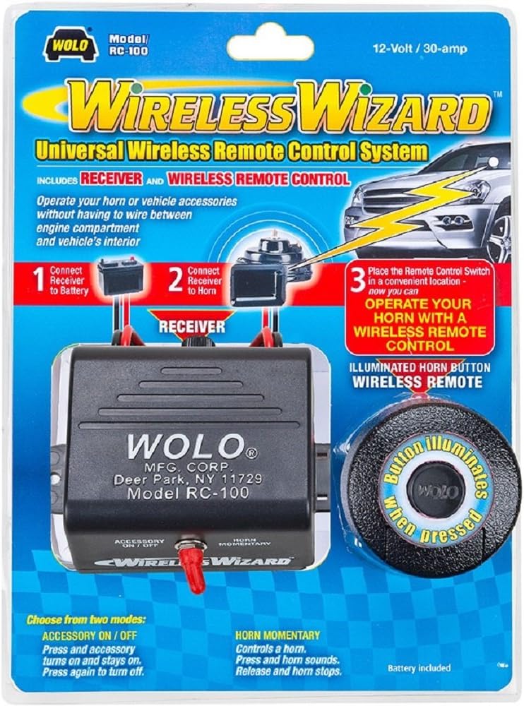 Wolo (RC-100) Wireless Wizard Univeral Wireless Remote Control System , black