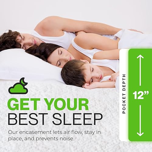 Miniatura 5 de Guardmax Funda de colchón de algodón de rizo con cremallera, tamaño King, 100% impermeable y protector de colchón a prueba de chinches, funda de