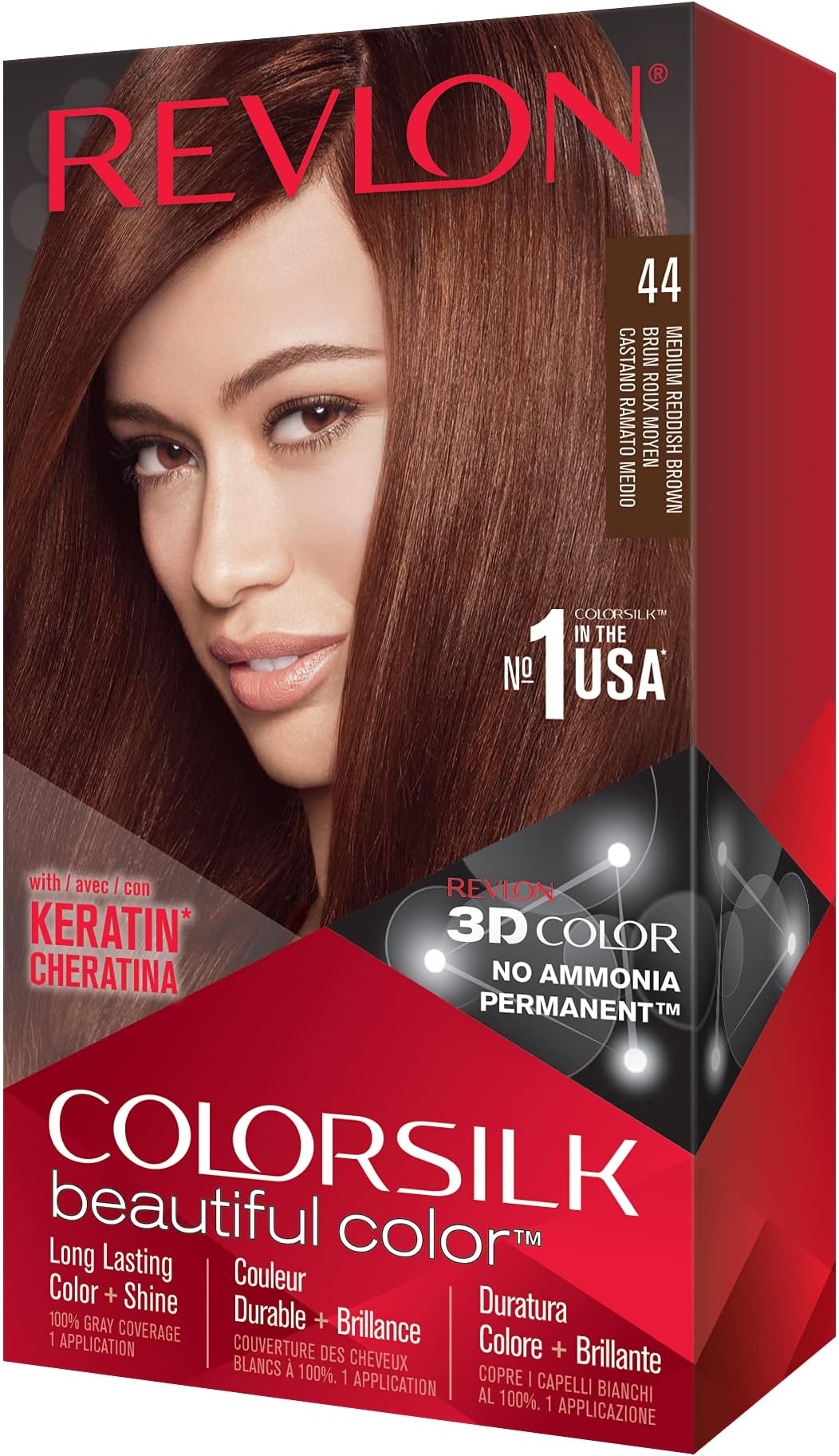 ColorSilk Haircolor, Medium Reddish Brown (44)