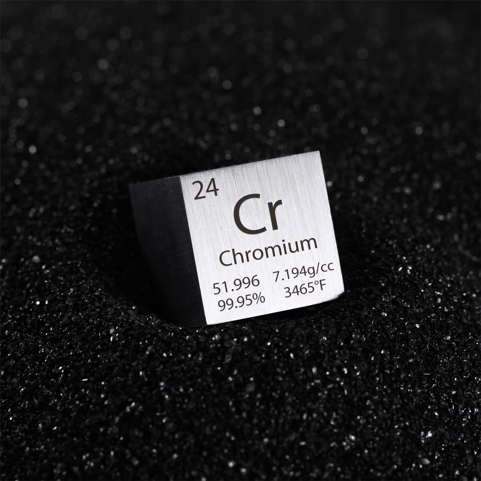 Chromwürfel, 25,4 mm (25,4 mm) – Dichtewürfel aus reinem Metall mit hoher Dichte, für Sammlungen von Elementen, Laborexperimente, Freizeitmaterialien