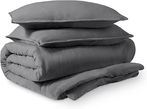 Bare Home - Funda arenada de edredón para cama matrimonial, colección 1800 Premium, microfibra cepillada ultrasuave, de fácil cuidado (Queen,