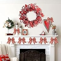 Vista 12 de 12 Piezas 6 Pulgadas Verde Trébol Shamrock Corona Lazos Irlandeses de Arpillera para Día Festivo del Día de San Patricio Decoración de Puerta Pared