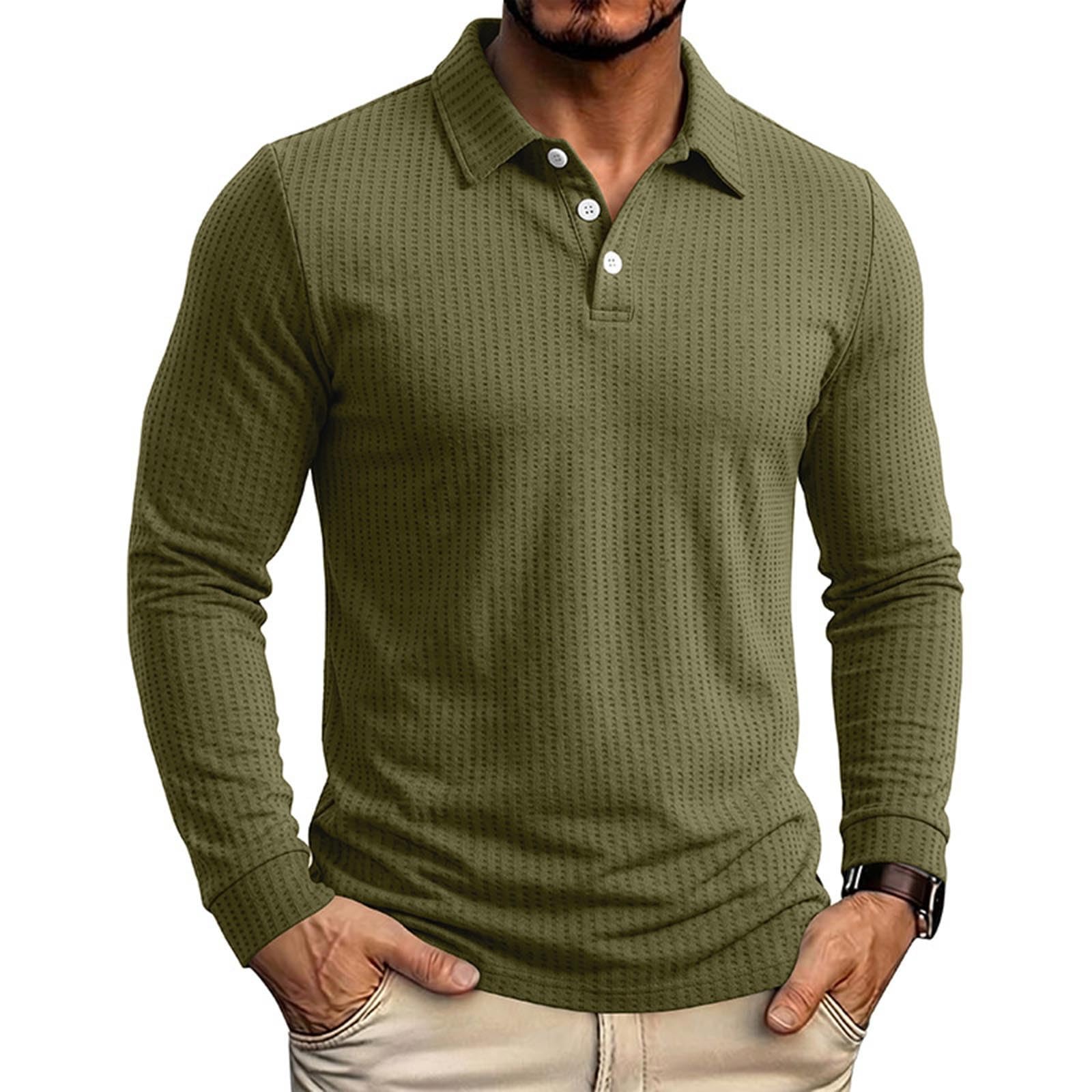 Polo Muscolare A Righe Verticali Uomo - Pullover Traspirante