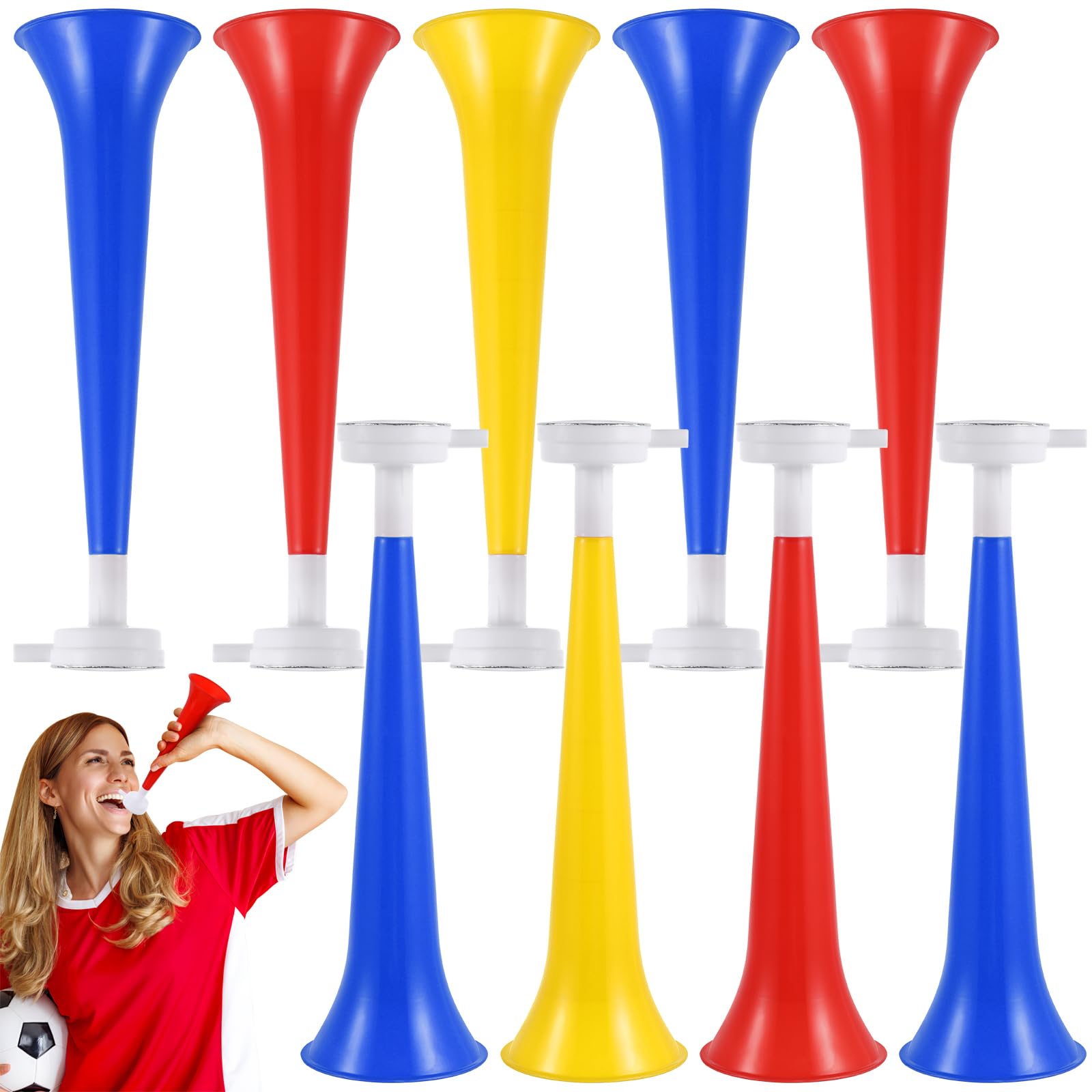BESPORTBLE Pack of 10 1 Cheering Support Trumpet Children's Toy Volumni Trumpet Blow Horn Loud Stadium Horn Mini Football Cheering Horn Trumpet Singing Party Supplies Props Toddler
