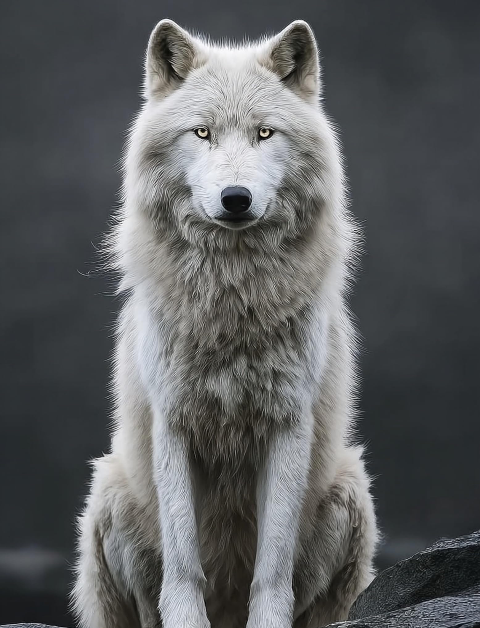 WANGWANGMIAO Paint by Numbers Kits for Adults,White Wolf Painting by Number Kits On Canvas,DIY Color Acrylic Oil Paints Home Wall Decor 16x20inch/40×50CM，with Frame