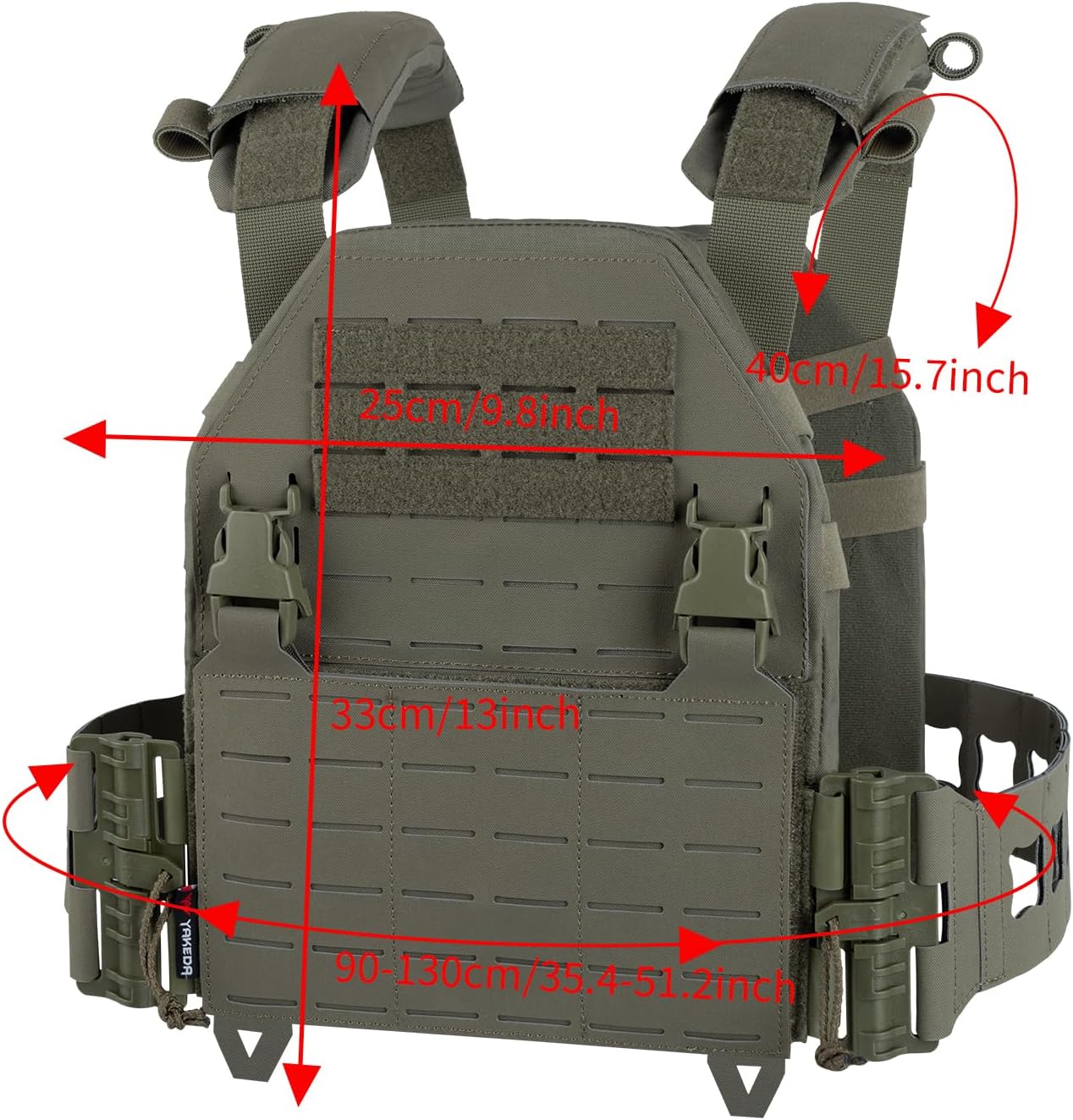 BOMTURN Tactical Vest for Men - Lightweight Quick Release Modular Vest Adjustable Airsoft Vest Outdoor for Running Training