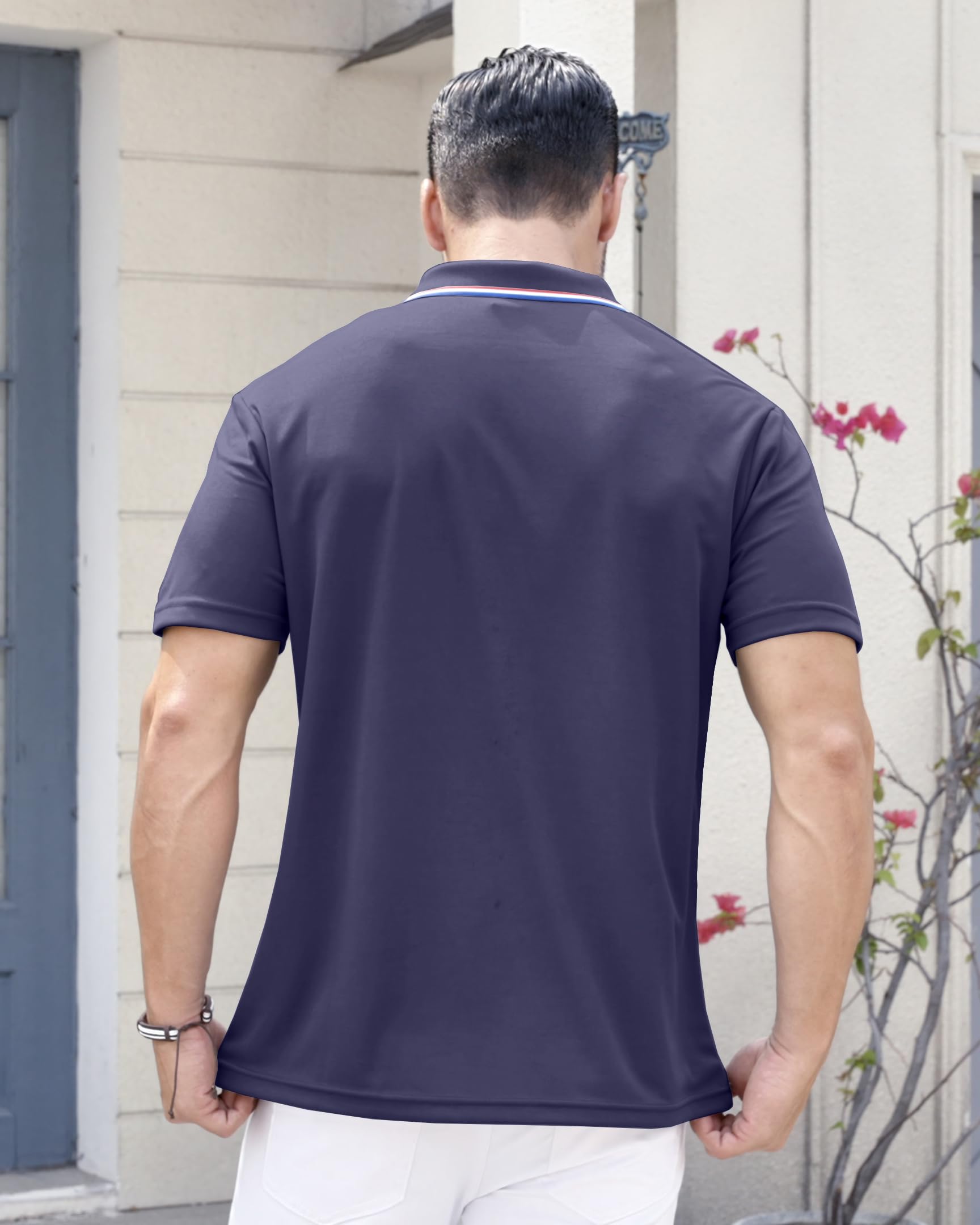 Herren-Polo-Shirts, schnelltrocknend, kurzärmelig, athletisch, feuchtigkeitsableitend, Business, Freizeit, Golf, 3er-Pack
